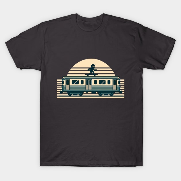 Subway Surfing T-Shirt by Retro Travel Design